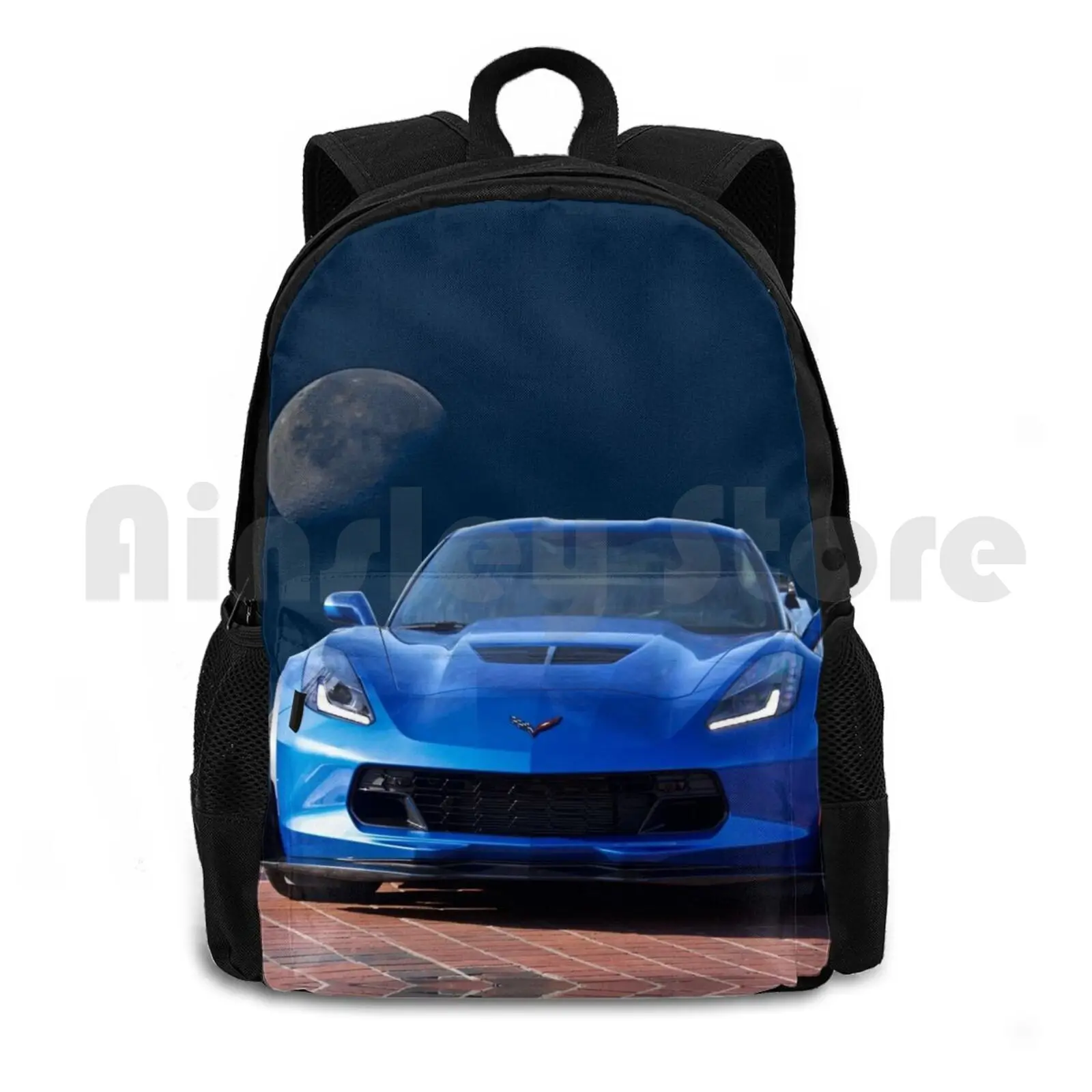 Corvette C7 Outdoor Hiking Backpack Waterproof Camping Travel Auto Automobile Automotive Car