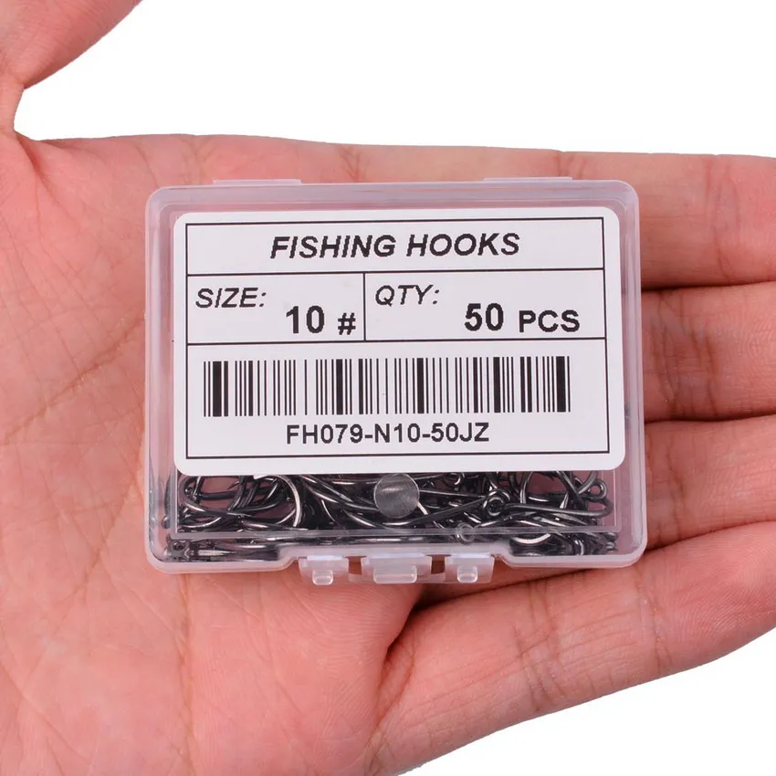 50pcs / 20pcs / Box Circle Carp Eyed Fishing Hook Size 2-22# Ring eye Japan Fishhooks Fishing Hooks Single Jig Fish Hook Tackle