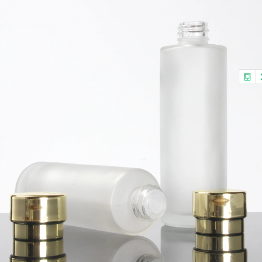 Empty Bottle Skincare,100ml Clear Frosted Inner Stopper Container