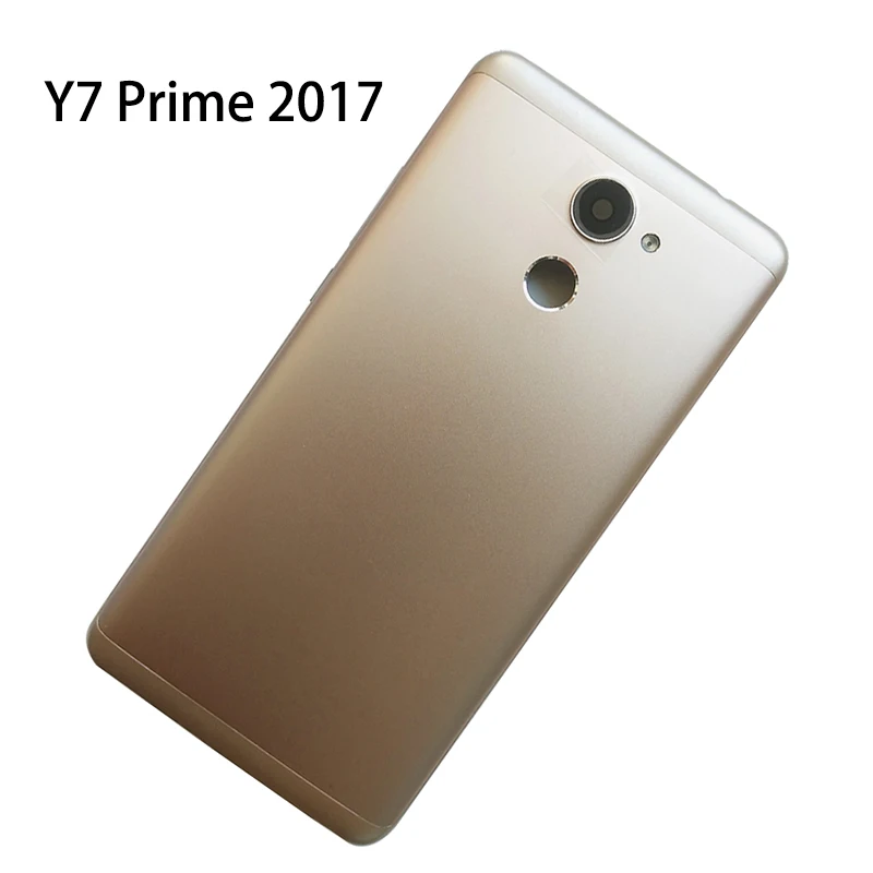 

ZUCZUG New Metal Rear Housing Battery Cover For Huawei Y7 Prime 2017 Back Case With Camera Lens+Flash Light+Side Bottons