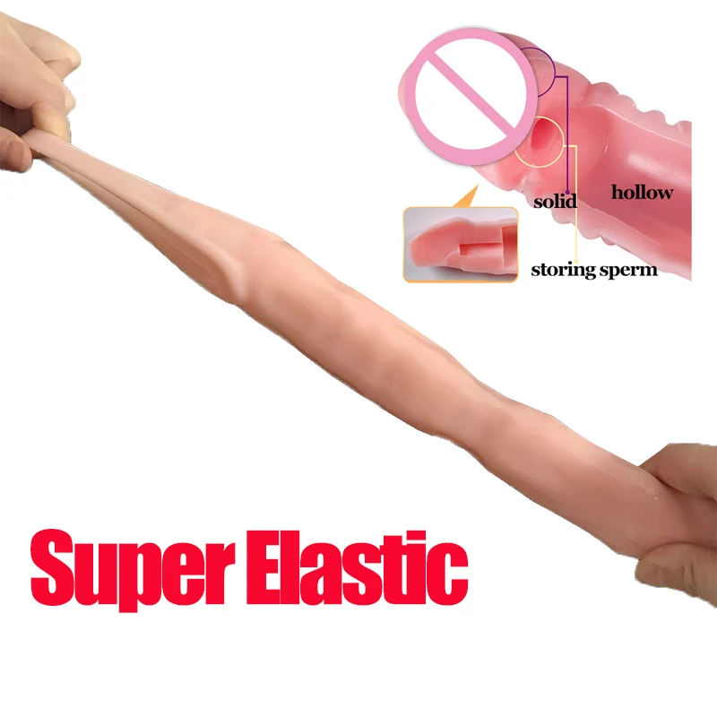 Super Size Highly Elastic Silicone Penis Extender Sleeve Reusable Condoms Penis Ring Delay Ejaculation Erotic Toys Intimate Good