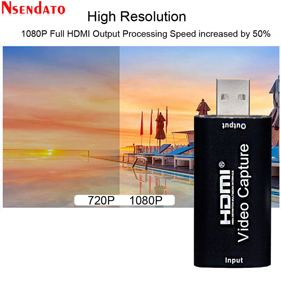 Boîtier d'enregistrement et diffusion en Streaming en direct, 4K, 1080P, HDMI vers USB 2.0, carte d'acquisition vidéo, pour téléphone, PC, Youtube, OBS, DVD