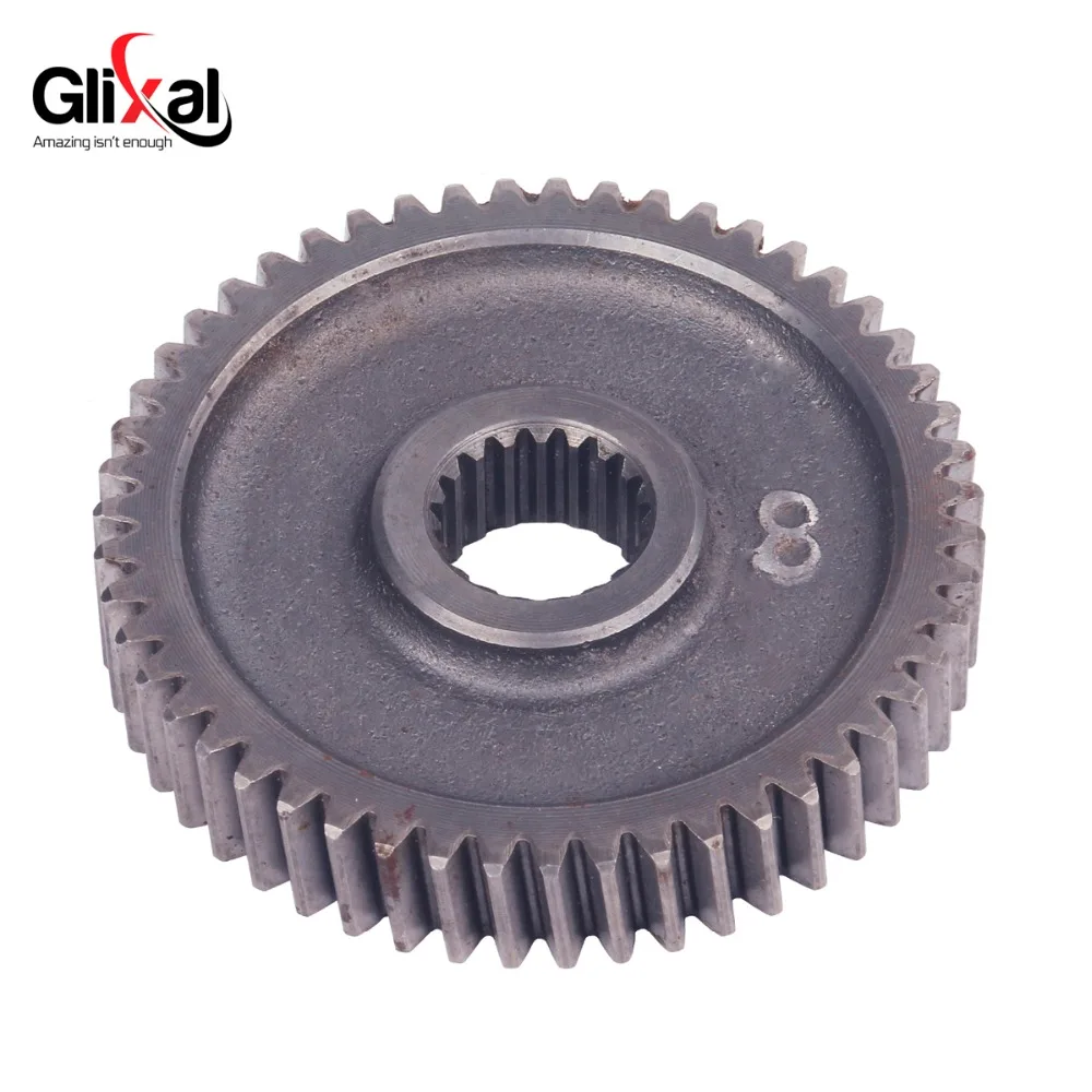 Glixal GY6 49cc 50cc 100cc Final Drive Shaft Gear for 139QMB 139QMA 4-Stroke Chinese Scooter Moped ATV Go-Kart