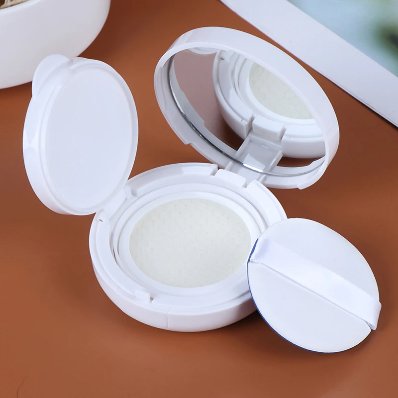ครีมคอนเทนเนอร์ Dressing พร้อม Air Cushion ฟองน้ำแป้งพัฟและกระจกชุดเดินทาง 15ml DIY Air Cushion กล่องพัฟ BB