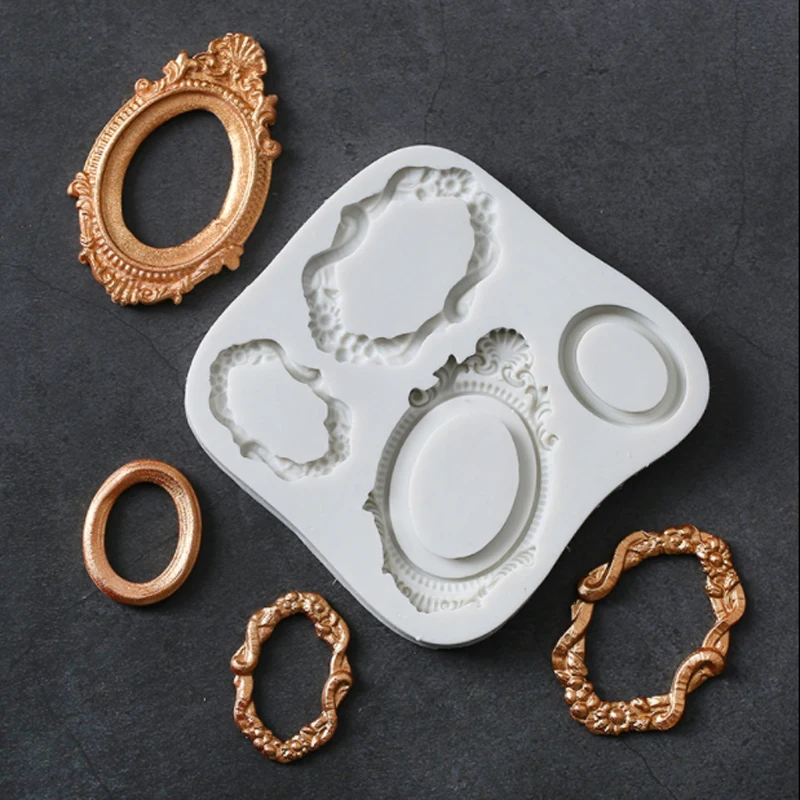 Frame Silicone Molds Fondant Cakes Decorating Tools Silicone Molds Sugarcrafts Chocolate Baking Tools For Cakes Gumpaste Form