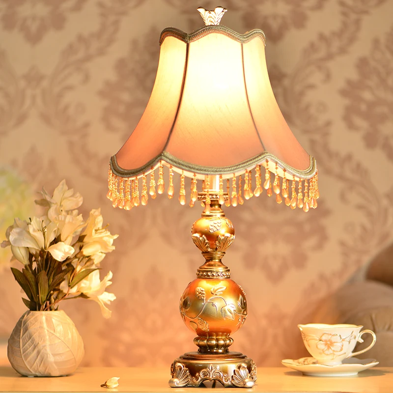 

Living Room Court Style Led Bedside Lamp Art Modern Bed Lamp Lampe De Chevet De Chambre Crystal Table Lamps For Bedroom