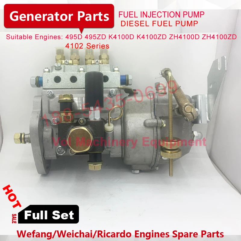 K4100ZD diesel pump Weifang 40kw diesel generator set high pressure oil pump Weichai 4100 fuel injection pump original factory