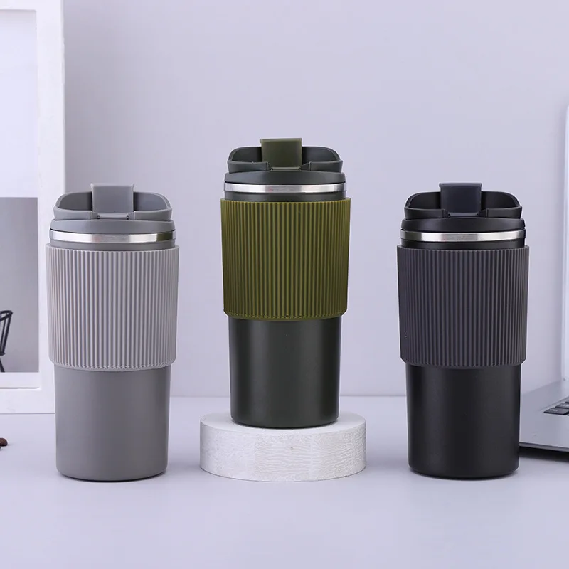 

Non-slip Coffee Thermos Mug Multipurpose Portable Car Vacuum Flasks Cup Fitness Running Gym Sport Water Bottler 450ml