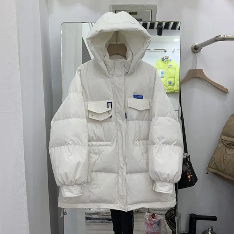 Klein blue ladies winter jacket jacket 2021 new style down cotton plus size waist cotton jacket jacket women coats and  Solid