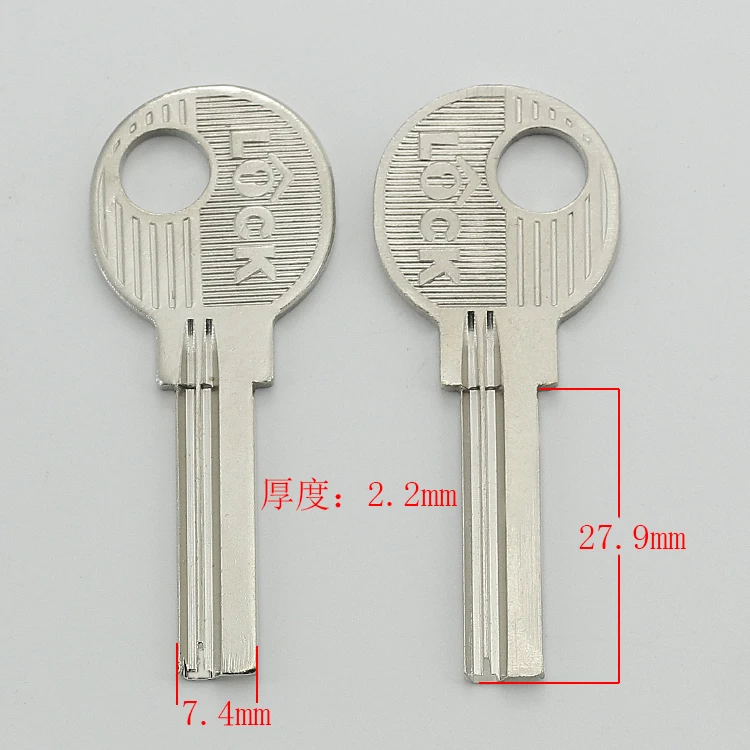 Chave vazia vazia para a porta da casa, chaves direitas do sulco, B270, 20 PCs/Lot