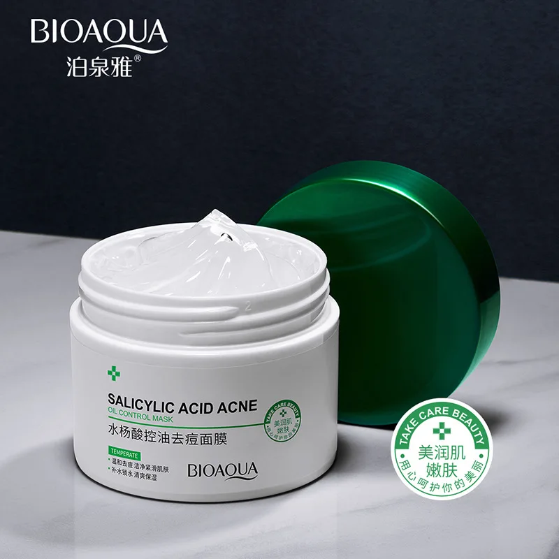 Bioaqua Salicylic acid containment pox-eliminated mask moisturizing carry bright color of skin mildly clean sleep hydrating mask