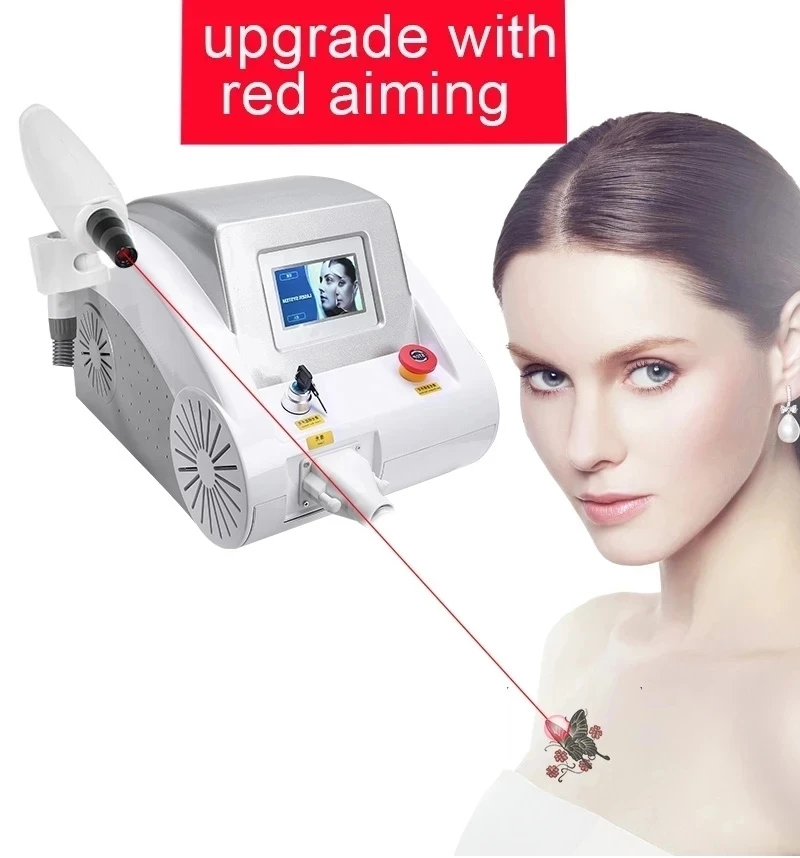 1064 532 1320nm ND YAG Laser Tattoo Removal Eyebrow Pigment Eyebrow Line Machine With Red Pointer tattoo remover laser machine