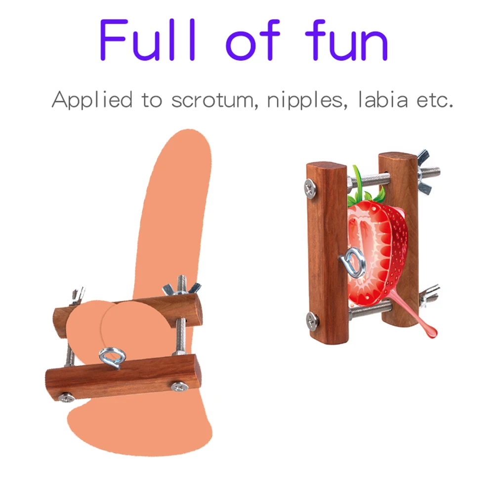 Wooden Testicle Crusher Scrotum Pendant Ball Stretcher Male Penis Training Sex Toys Testicles Stretcher Metal Ball Penis Weight