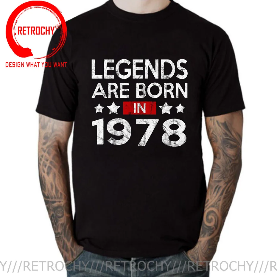 Vintage Legends are born in 1970/1971/1972/1973/1974/1975/1976/1977/1978/1979 T shirt men 1970s Papi Father Dad Birthday T-shirt