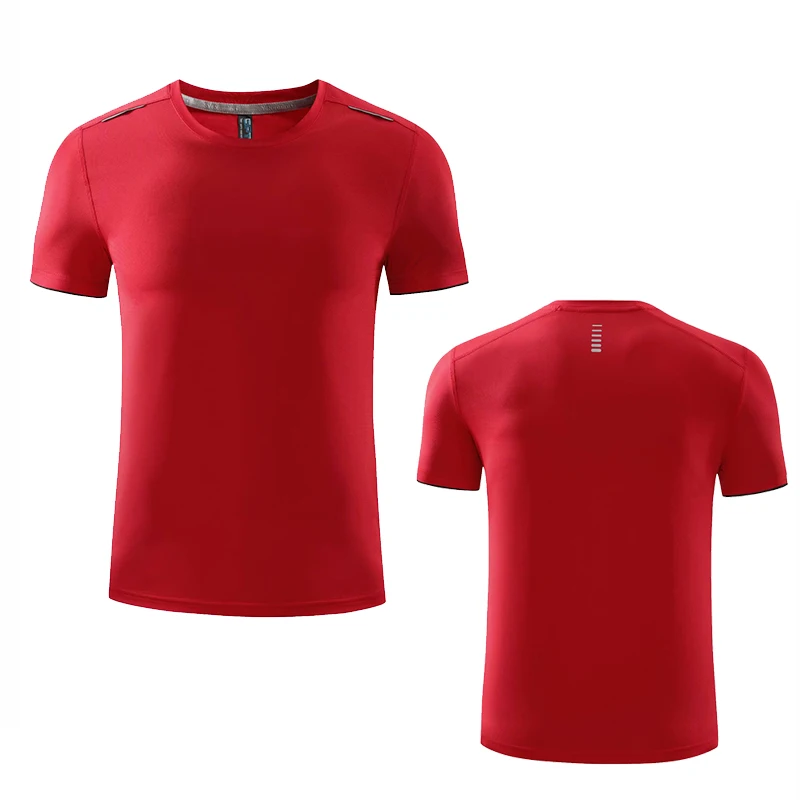 

Stock Round Collar Quick dry polyester sports tshirt running breathable unisex tshirt running clothing