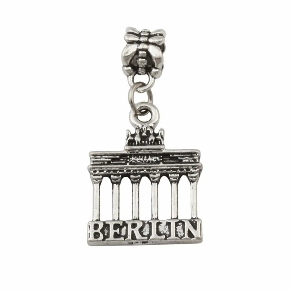 100Pcs Alloy Brandenburg Gate Berlin Landmark Trip Charms Pendants For Jewelry Making Findings