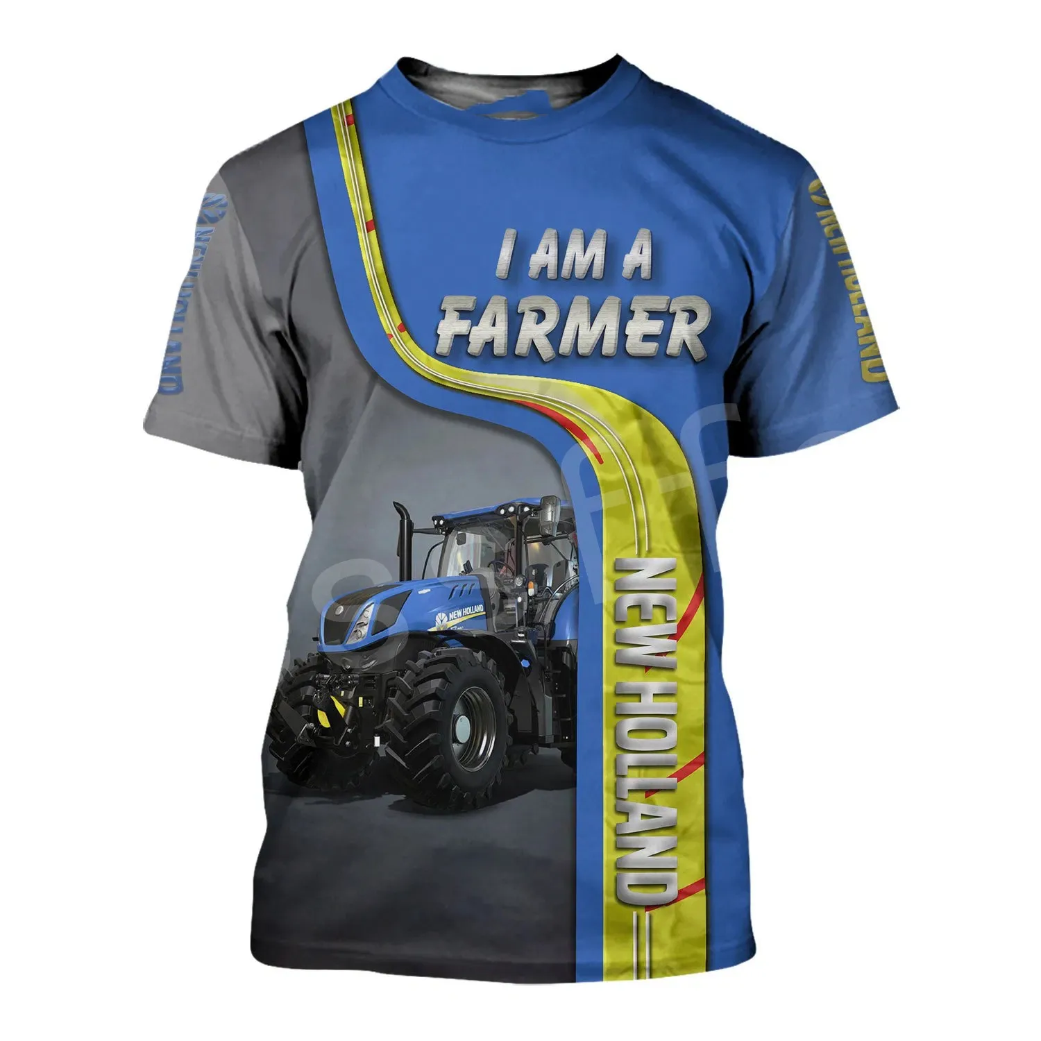 Tessffel Worker Farmer Tractor instrument Funny New Fashion 3DPrint Unisex Summer Casual Shorts sleeves T-shirts Mens/Womens A-2