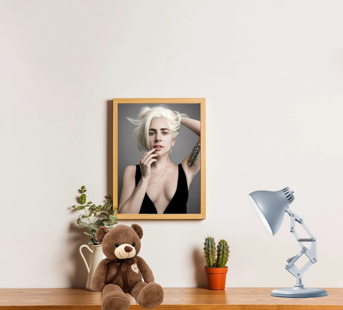 Lady gaga Poster Pop Star Hip Hop Art Music Singer Hip Hop Rap Canvas Picture Print Home Wall Painting Decoration (No Frame) image 4
