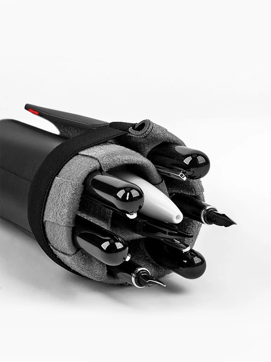 Youpin الفوران حجم قلم رصاص حقيبة متعددة الأغراض 8 حفرة قلم رصاص حالة خمر الجلود القلم حقيبة كتلة القلم الإبداعية بسيطة القرطاسية