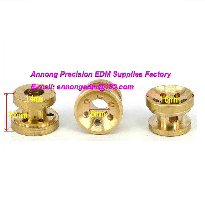 Brass Water Nozzle Stopper ,Sprinkler nozzle Bottom14*Top16*Height12*Hole6 mm for Water Jet Panel WEDM Machine