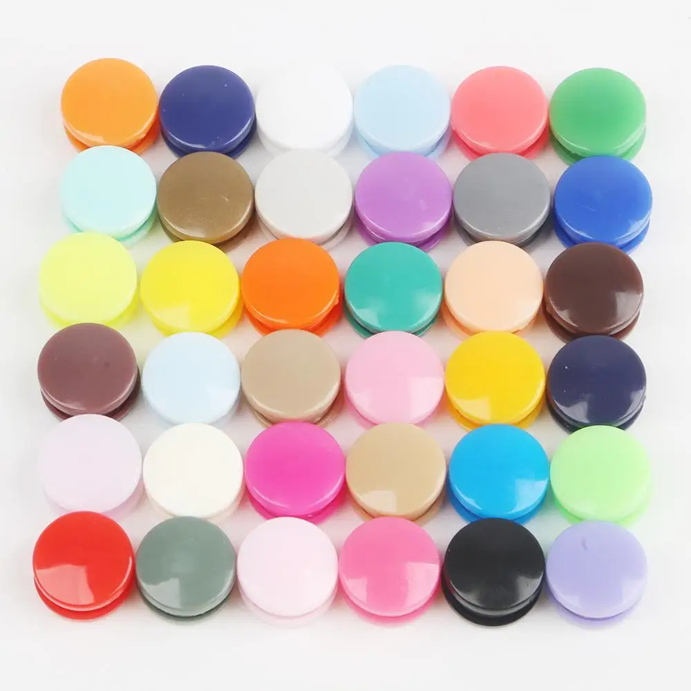 20 Sets T5 12MM Round Plastic Snaps Button Fasteners Quilt Cover Sheet Button Garment Accessories For Baby Clothes Clips