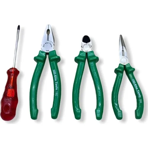 Izeltaş Screwdriver Elta Plier Diagonal Pliers hookup 4'lü Set