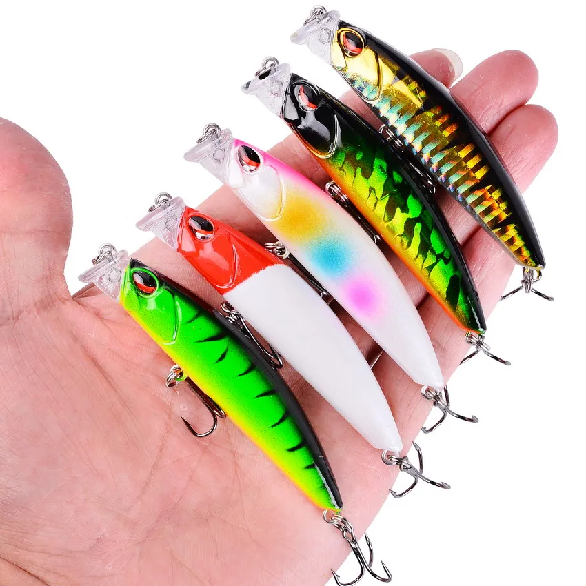 NEW Popper lure 8cm 10g unpainted fishing lures wobblers trolling top water bass bait pesca isca artificial balance weight goods