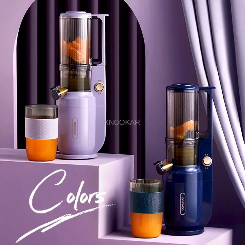 250W Elektrische Langsam Entsafter Tragbare Mixer Obst Gemüse Schraube Kalt Presse Dunst Squeezer Orange Entsafter Filter-Freies 220V