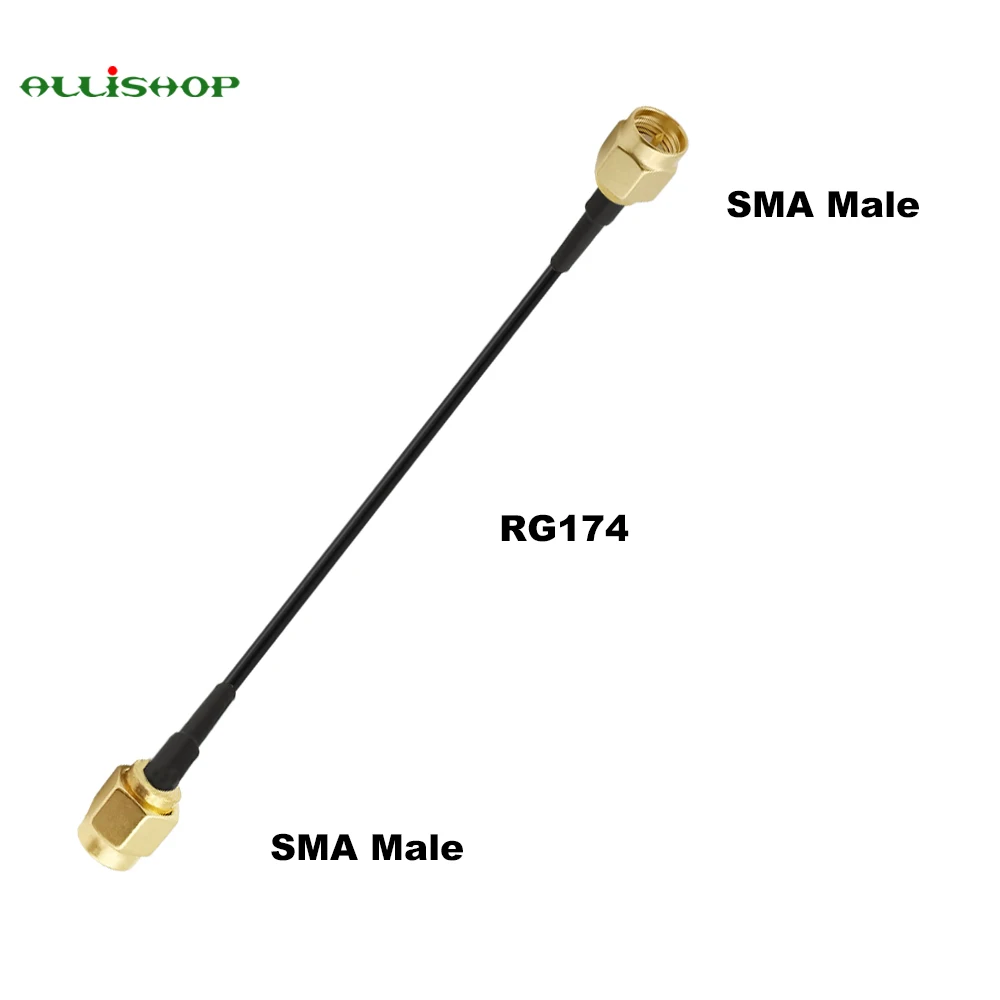 ALLiSHOP SMA Male To SMA male Female RG316 RG174 cable Jumper Pigtail 7cm/10/15/30/50cm/1m SMA plug Crimp FPV Cable 50ohms