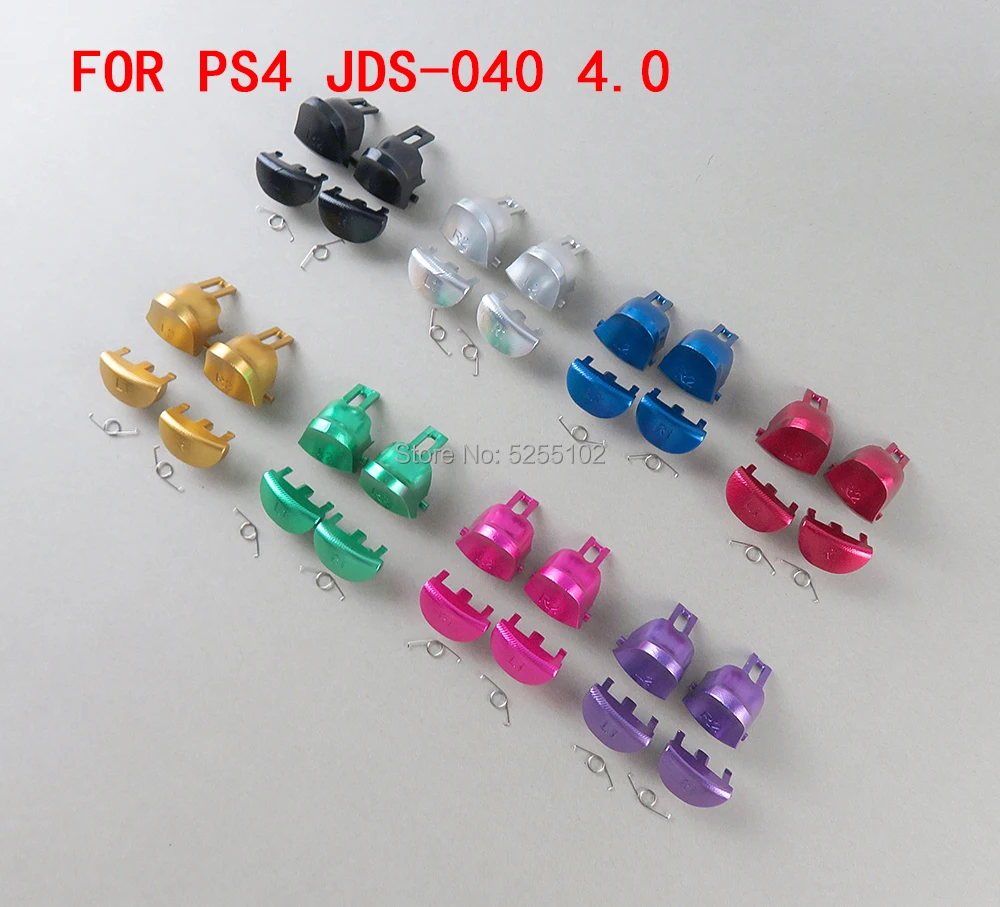 

For Sony Playstation 4 4.0 PS4 Pro JDM 040 JDS 040 Custom Metal Aluminum L1 R1 L2 R2 Extender Trigger Buttons spring Controller