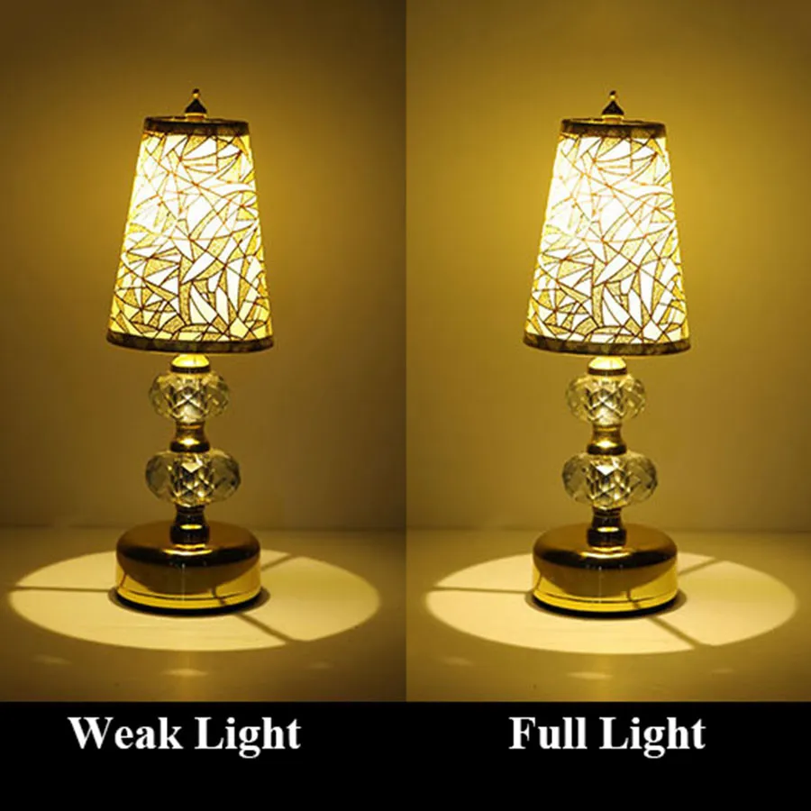 Creative Restaurant Bar Table Lamps Bedroom Bedside Desk Light With Cloth Lampshade Rechargeable Dimmable LED Table Night Light