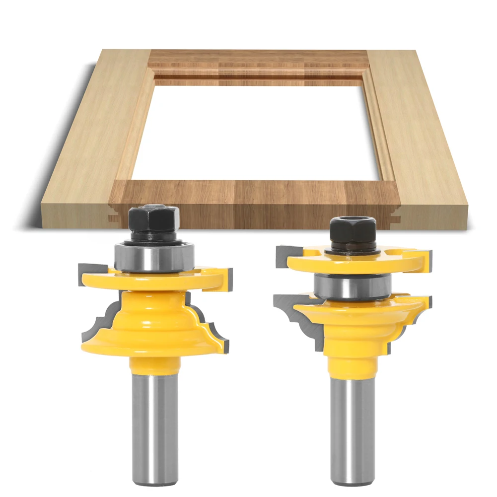 3pcs 12mm Shank Rail & Stile Ogee Blade Cutter Panel Raised Cabinet Router Bit Set Door Tenon Woodworking Tools