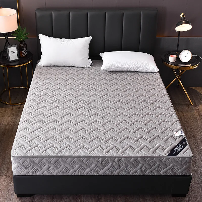 Luxury Quilted Mattress Cover with Zipper Queen Twin Bed Fitted Sheet Six Sides Removable Inclusive Mattress Protector Pad
