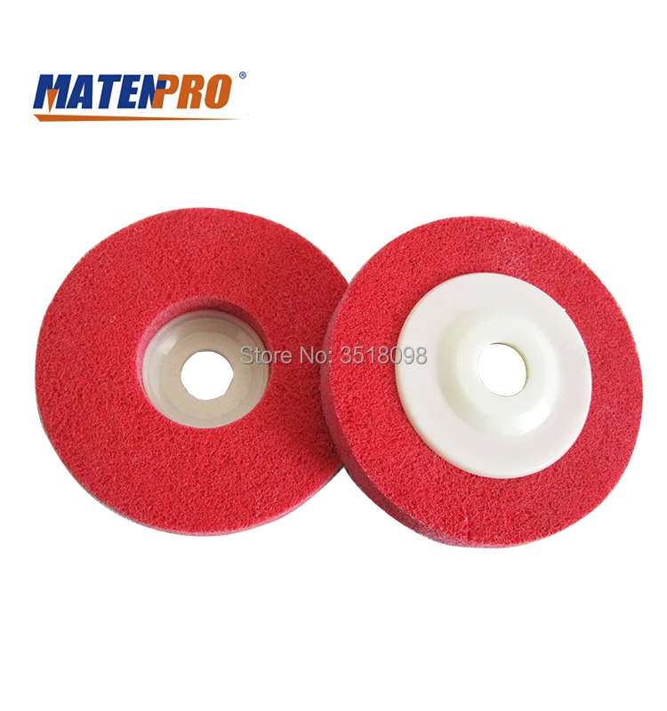 4 inch Nonwoven Polishing Wheel, Fast Heat Dispelling, No Black Discoloration, Abrasion-resistant