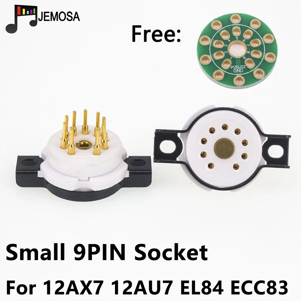 EIZZ Ceramic 9Pin Tube Socket Valve Base For ECC82 ECC83 12AX7 7199 ECC88 12AU7 EL84 Vacuum Tube HIFI Audio Vintage Amplifier
