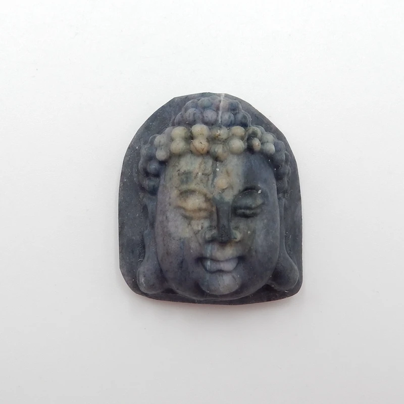 Wholesale gemstone ,semiprecious stone Carved  Buddha statue dyeing Pendant Bead,34x29x15mm21.3g