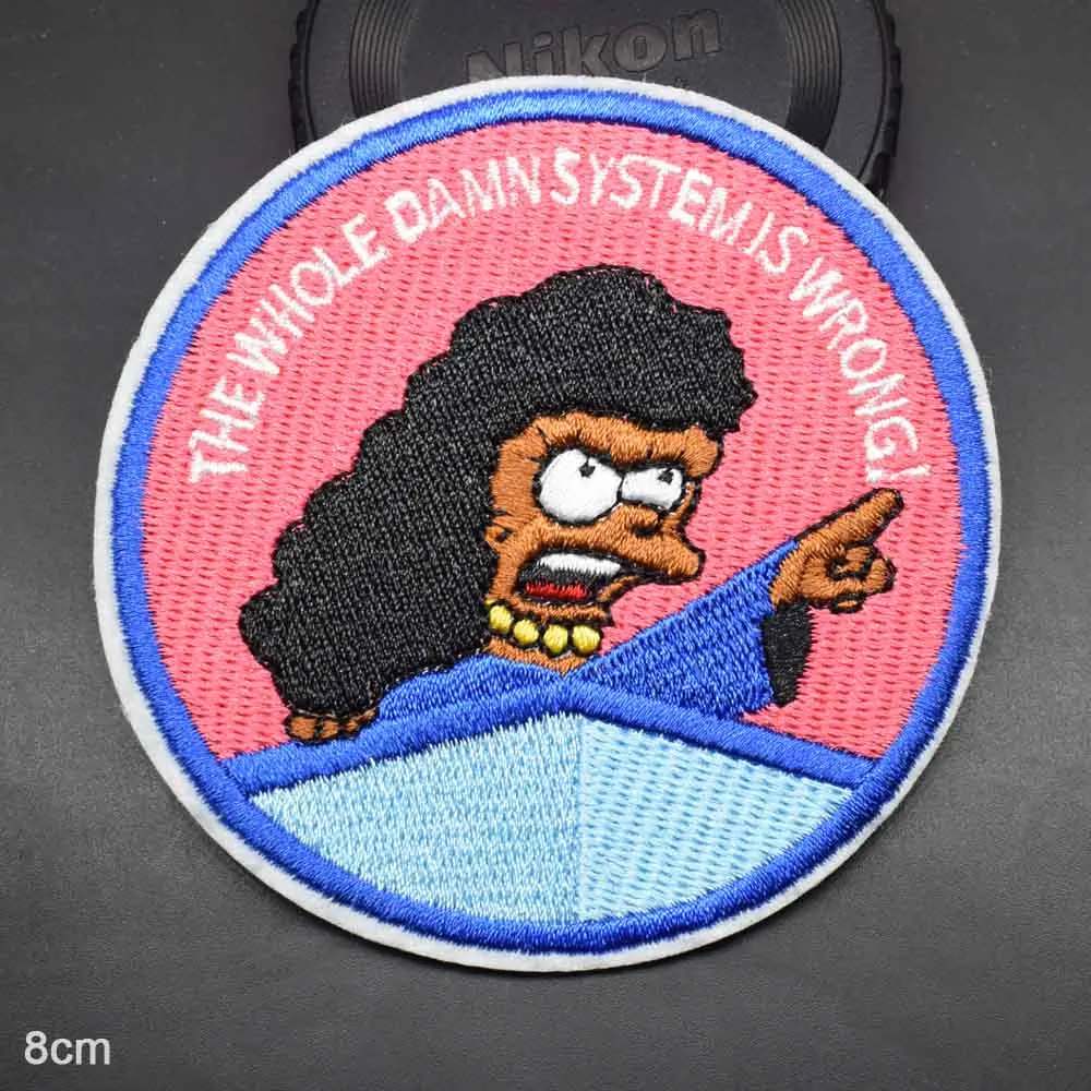 African Girl I can't Breathe George Floyd Black Lives Matter No Racism Iron On Embroidered Clothes Patches For Clothing