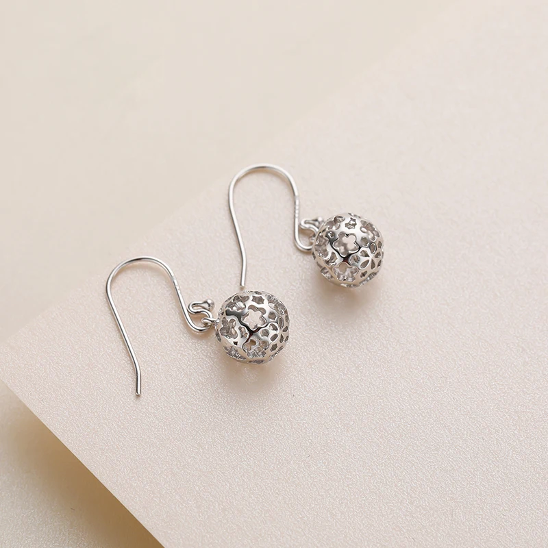 SA SILVERAG Birthday Gift Female Earrings Butterfly Sterling for Women Twin Flower Hollow S925 Sterling Silver Eardrop Female