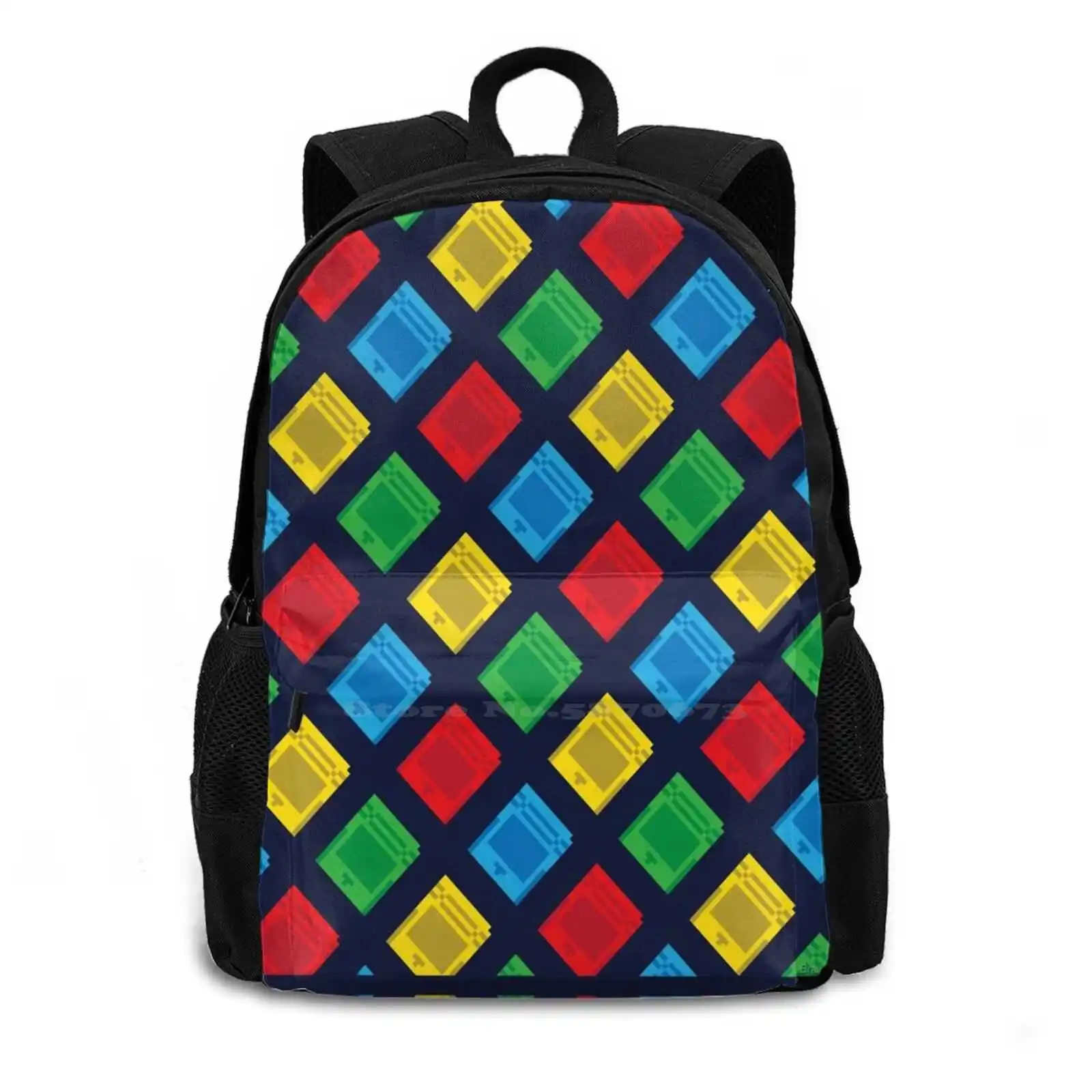 Pixel Cartridge Women Men Teens Laptop Travel School Bags Pixel Gb Gbc Pixel Art Cartridge Retro 8 Bit