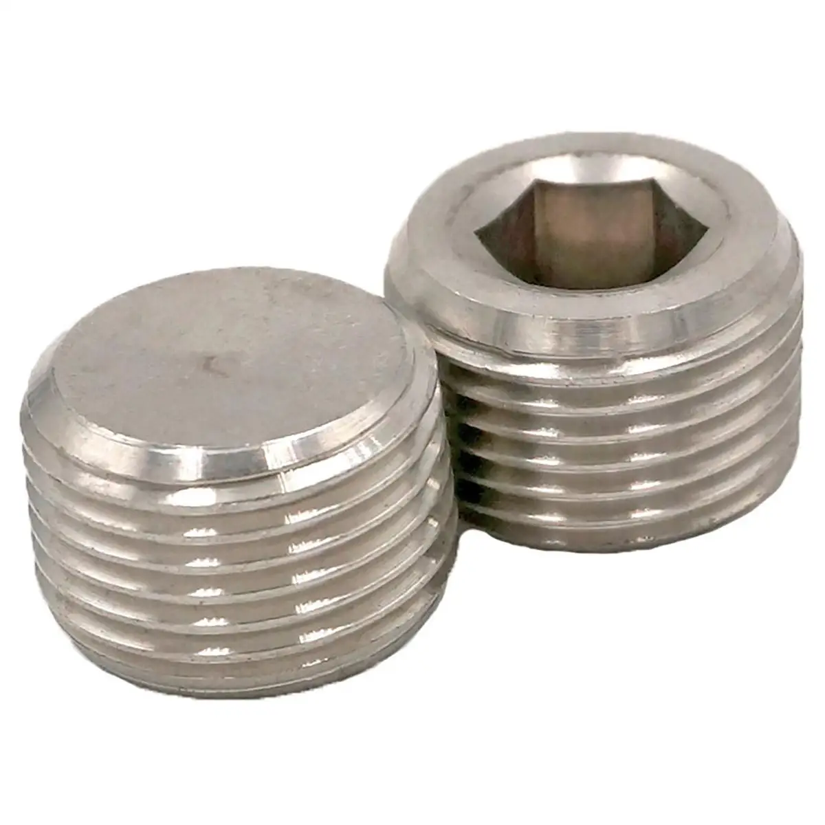 3/8" BSP Male 304 Stainless Steel Pipe Fitting Countersunk Plug Internal hex head socket