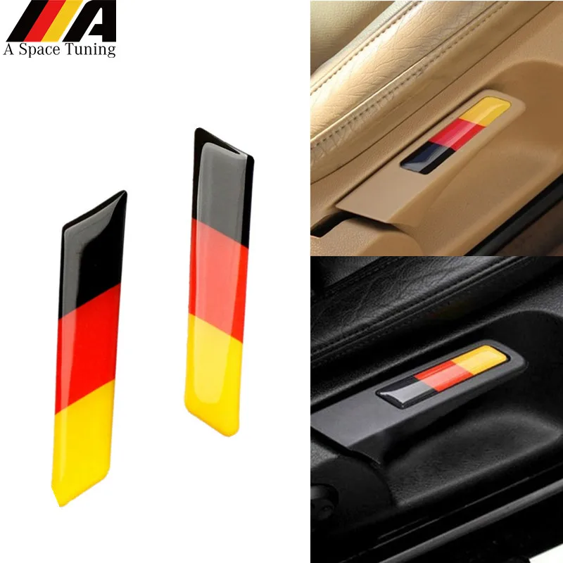 Car Styling 3D Sticker Germany Flag Emblem Lift Wrench Handle Seat Insert Trim Cover For Volkswagen VW Golf 5 6 MK5 MK6 GTI