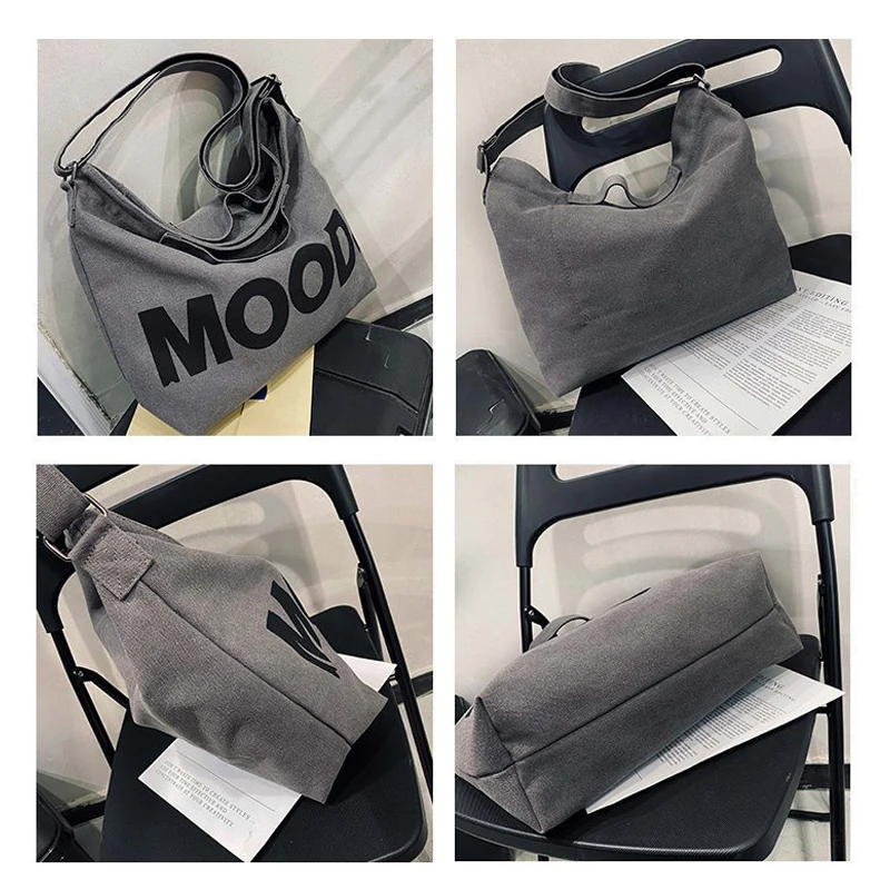 Leisure Bags For Women 2021 Versatile Canvas Shoulder Bags Convenient Handbags Simple Crossbody Bag High Capacity Bag Sporty Bag