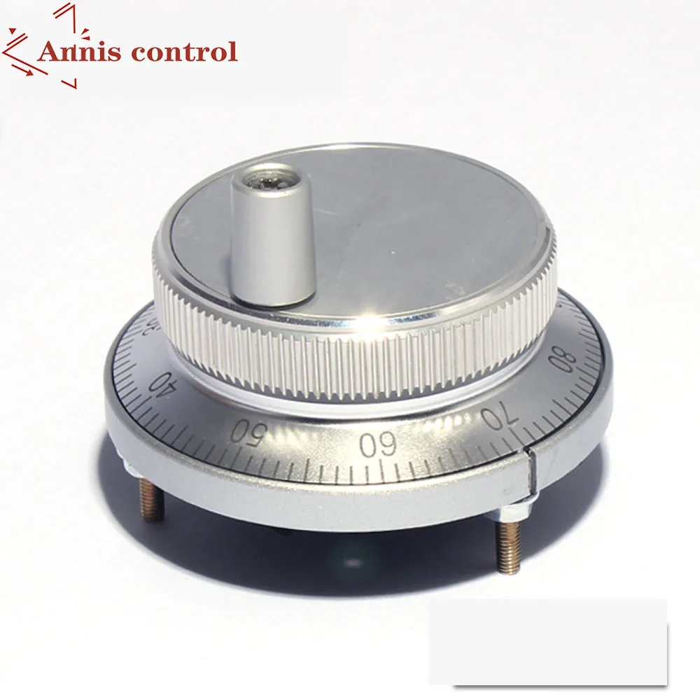 CNC Pulser Handwheel 5V 6Pin Pulse 100 Manual Pulse Generator Hand Wheel CNC Machine 60mm Rotary Encoder