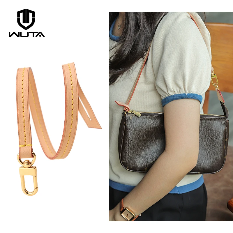 WUTA 100% Genuine Leather Bag Strap for LV Pochette Accessories Bags Handbag Adjustable Replacement Crossbody Shoulder Straps