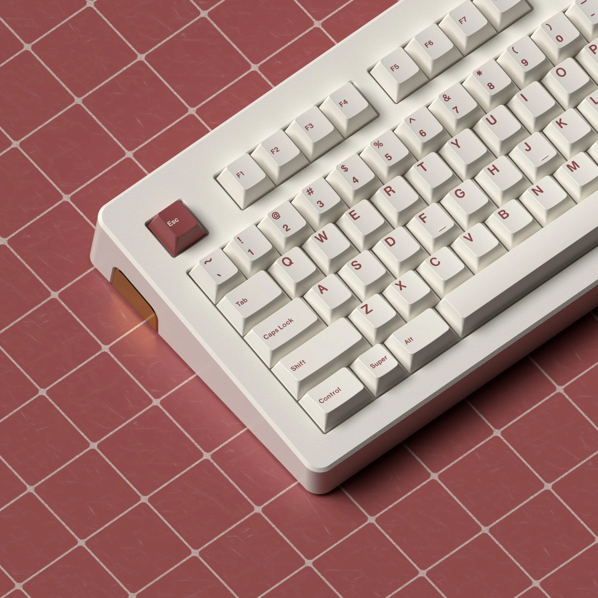 Imagem -05 - Jkdk-keycap Row Vermelho e Branco Perfil Cereja Pbt Dye Subbed Key Caps Teclado Mecânico com Interruptor mx