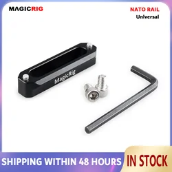 MAGICRIG Quick Release Safety Rail NATO Rail 70mm 50mm 48mm For DSLR Camera Cage /NATO Handle with 1/4''-20 Screws, Anti-Off Pin