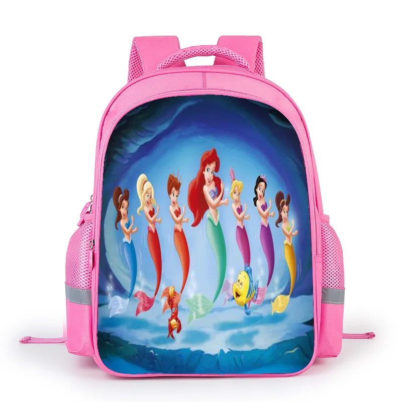 Disney-mochila De la Sirenita Ariel para niños, morral escolar de princesa, bolsas de libros para adolescentes