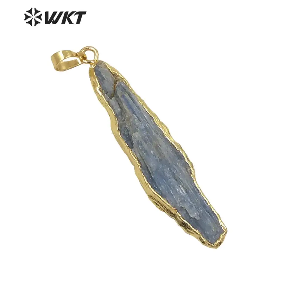WT-P501 Holiday Sale Natural Rough Blue Kyanite Stone Pendants Rock For Women DIY Crafts