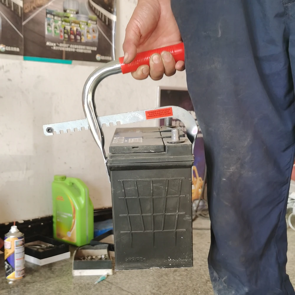 Support de batterie réglable, poignée de levage latéral robuste