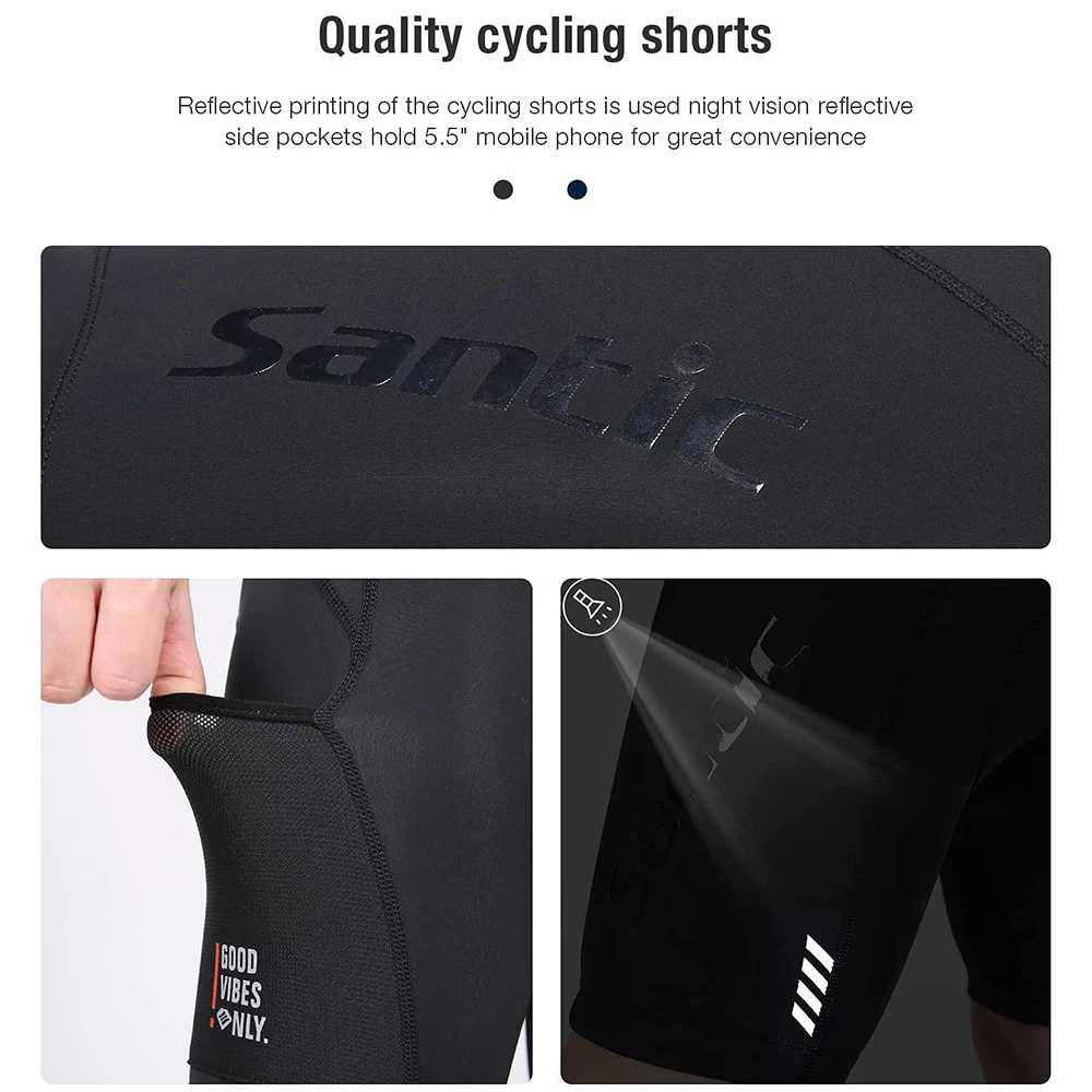 Santic Cycling Shorts Men 4D Coolmax Padded Biker Shorts Women Summer Breathable MTB Bike Short Pants Bicycle Tights Asian Size